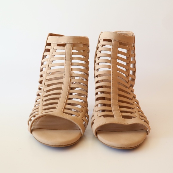 Spring Open Back Peep Toe Block Heel - Picture 2 of 7